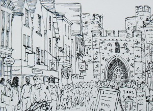 Shoppers and visitors in Westgate Canterbury