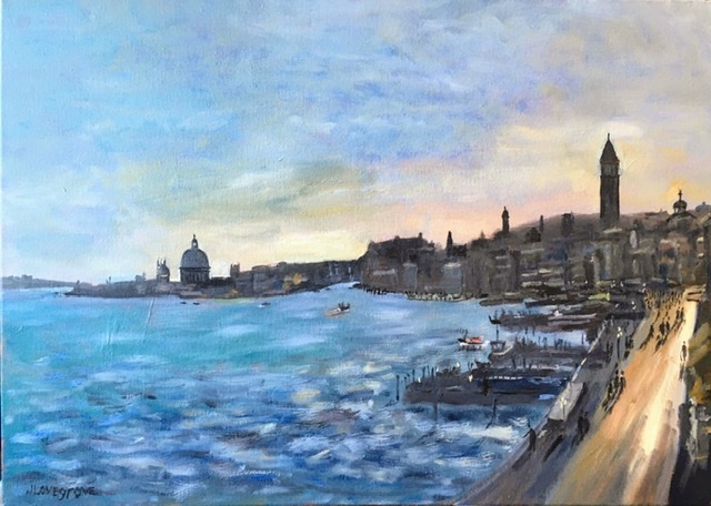 Afternoon light Venice painting