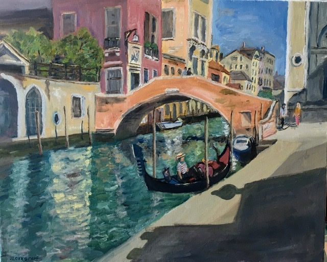 Canal in Venice painting