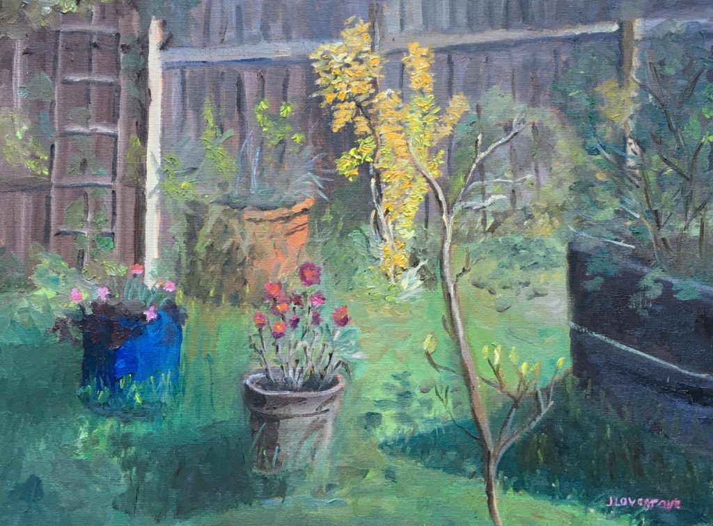 Garden sunshine oil painting