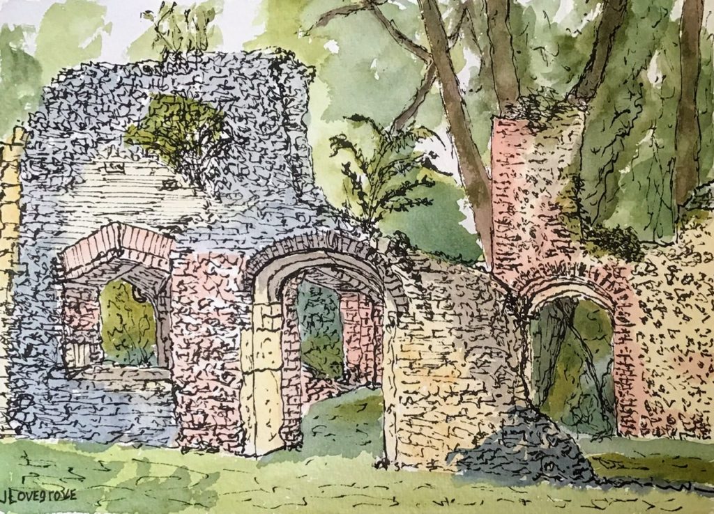 Ruins at Trowse, Norfolk Painting