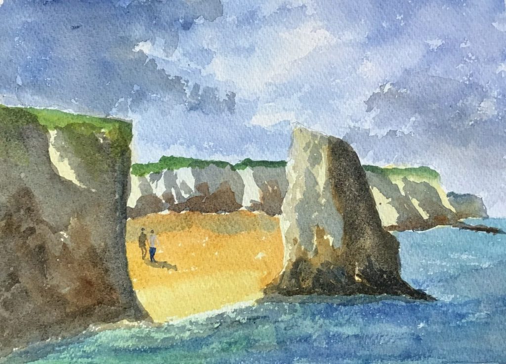 Chalk cliffs painting