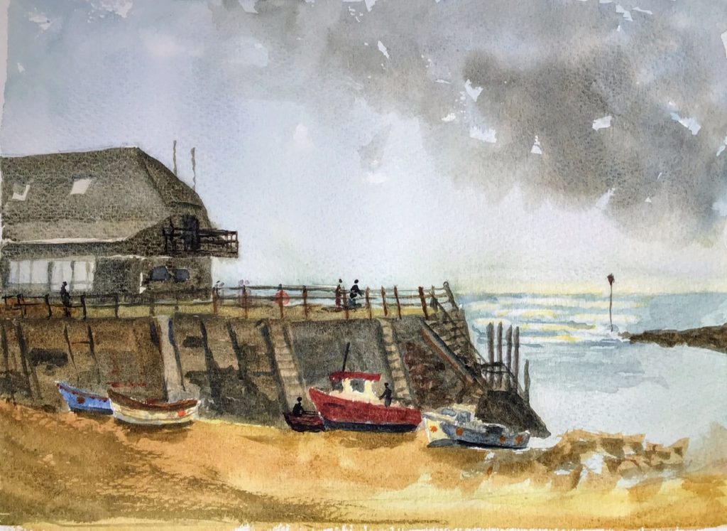 Broadstairs Jetty, watercolour painting