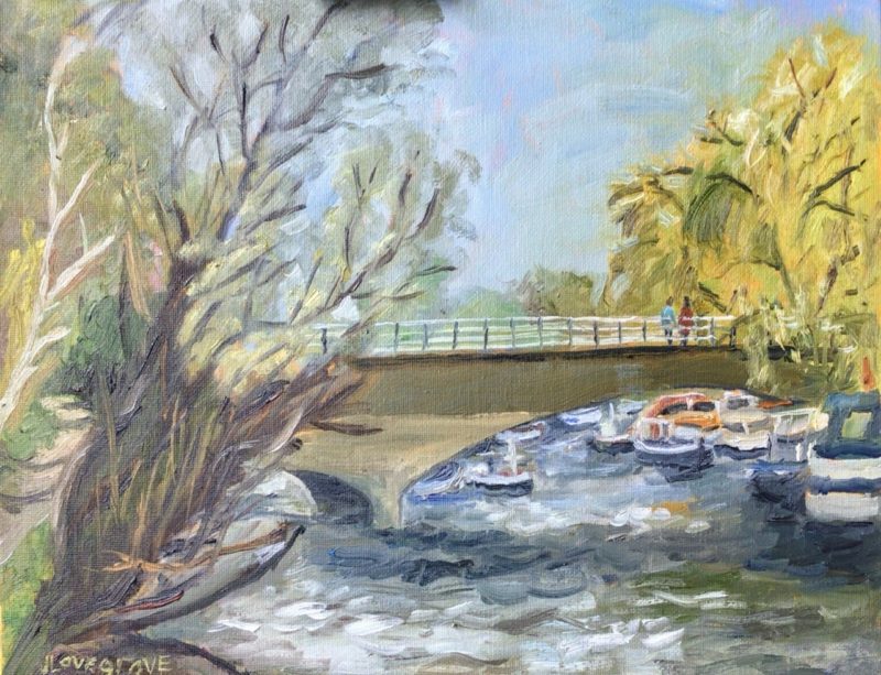 Grove ferry oil painting