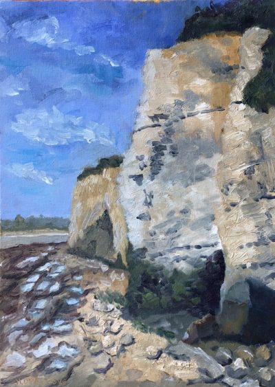 Western undercliffe oil painting