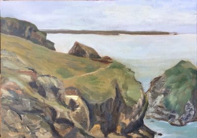 Bedruthan Steps painting