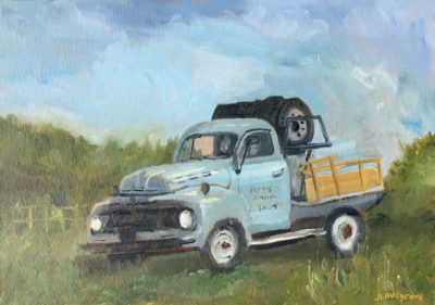 Ford pickup truck painting