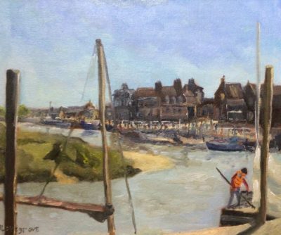 Blakeney Quay, oil painting