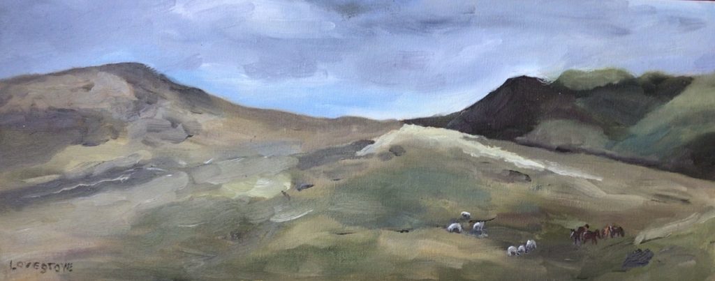 Brecon beacons oil painting
