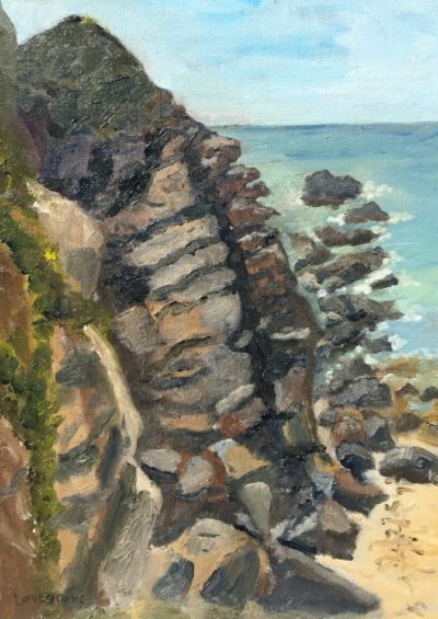 Porthgwarra Cornwall, oil painting