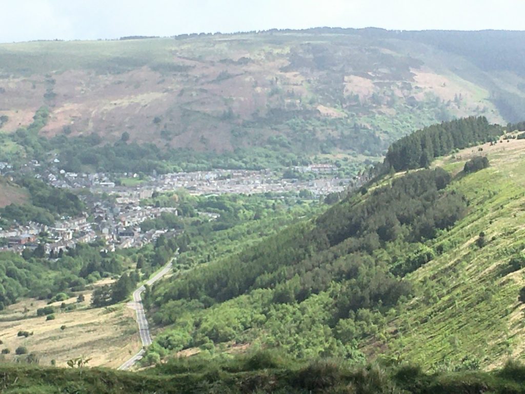 View over Treorchy, wales