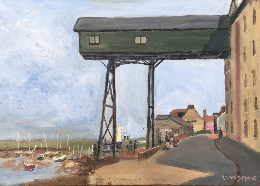 Grain warehouse, Wells, Norfolk painting