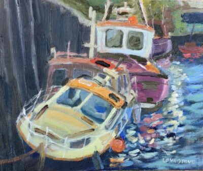 Boats at Queenborough, painting
