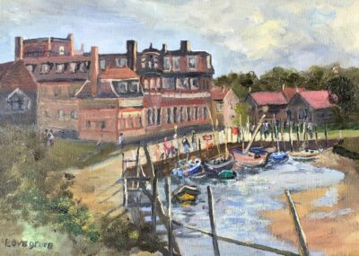 Blakeney Quay, Norfolk, painting