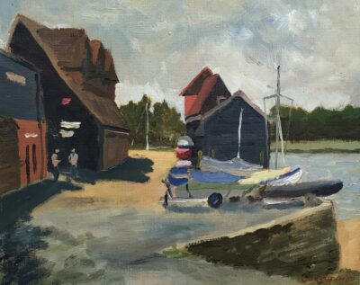 Dell Quay, Chichester, oil painting