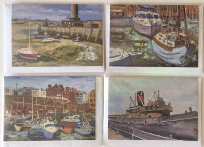 Greetings cards set of boats