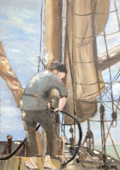 Coiling a Halyard, painting