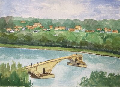 The bridge at Avignon, painting