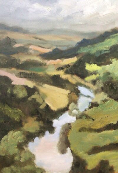 River Wye view at Symonds Yat, painting