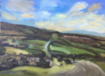 Dartmoor farm, oil painting