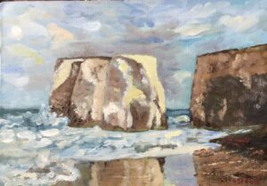 Botany Bay chalk stacks painting