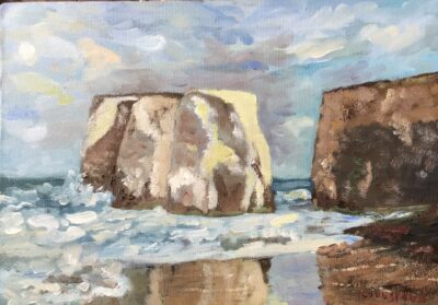 Botany Bay chalk stacks painting