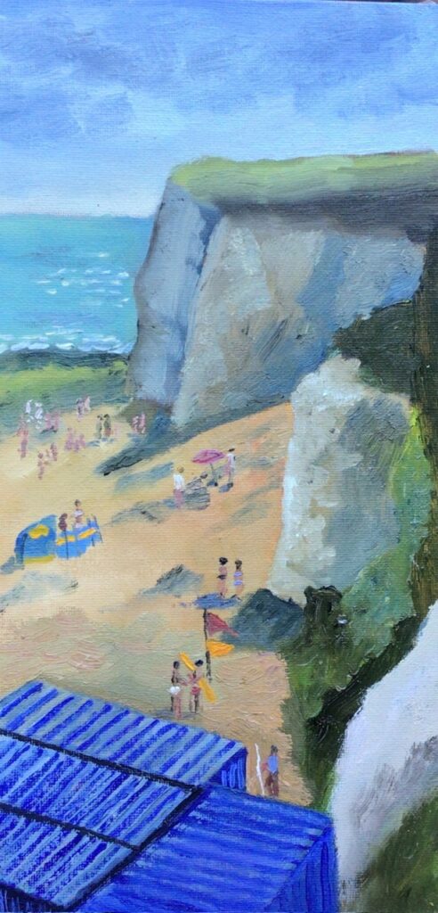 Joss Bay surf school painting