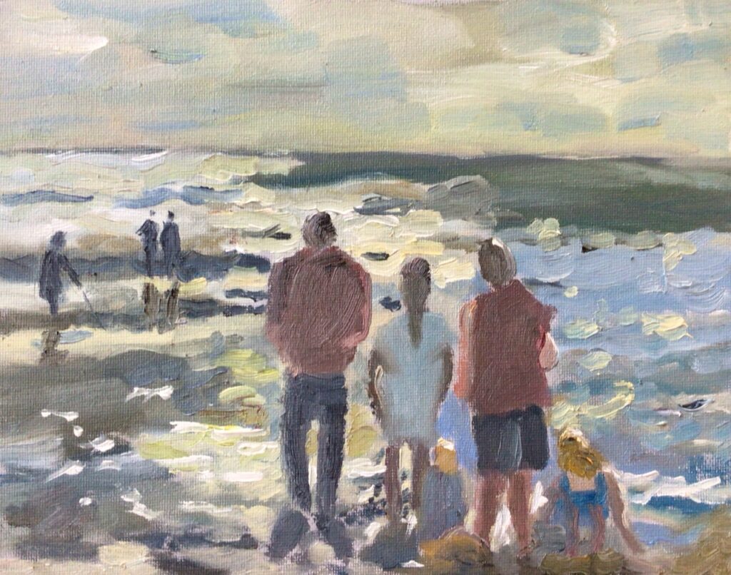 Family looking out to Sea, An exhibition season again