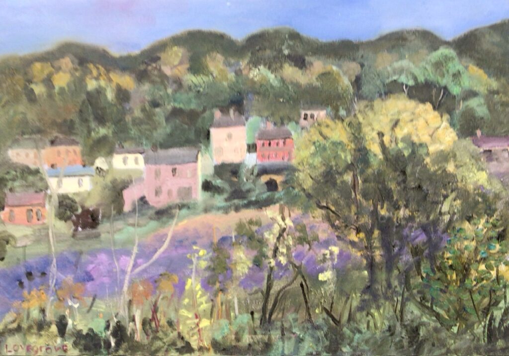 Bluebells West Malvern painting