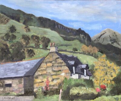 Farmhouse near Dinas Mawddny painting