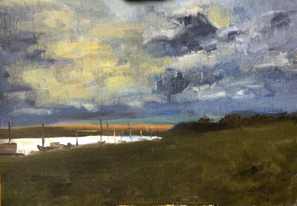 Afternoon on the crouch, Painting