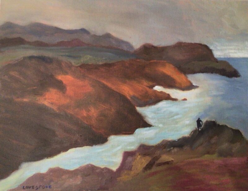 Cornish coast near Zennor, oil painting