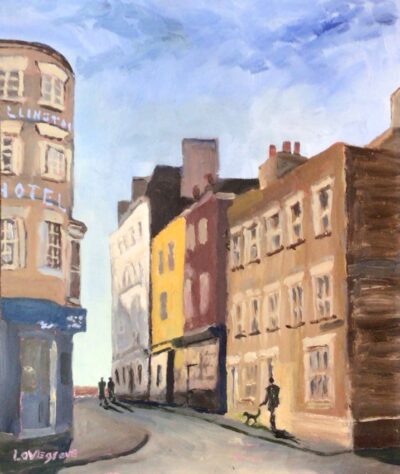 Old town Margate, oil painting