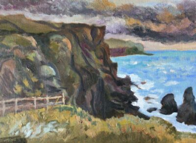 Hells mouth, Cornwall oil painting