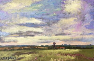 Landscape at Sarre, painting