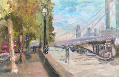 Chelsea embankment, london, painting